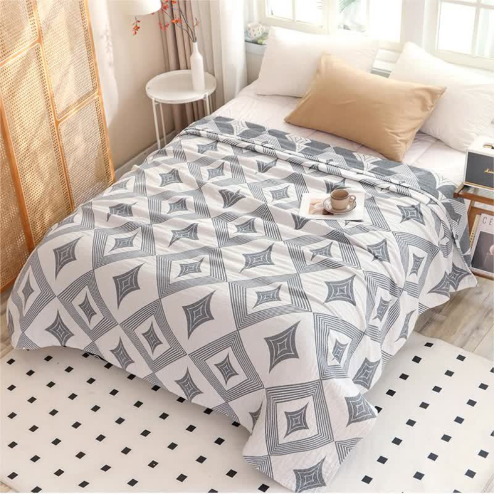 Scandinavian Diamond Geometric Blanket