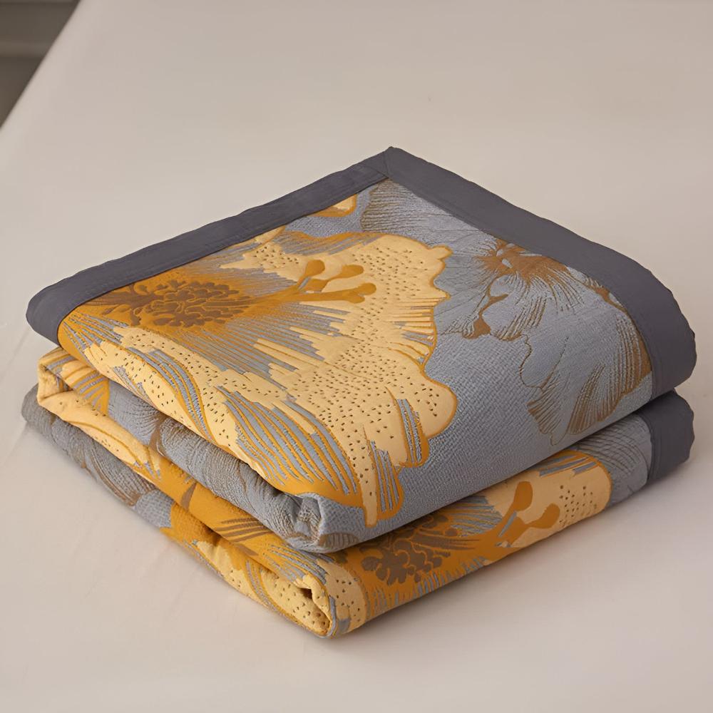 Reversible Floral Bamboo Fiber Blanket