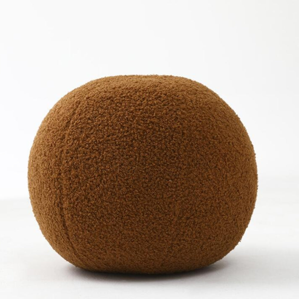 Plush Boucle Ball Cushion